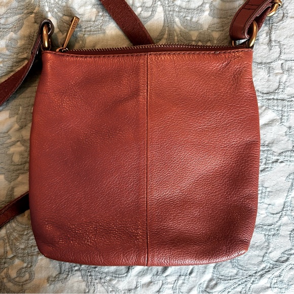 FOSSIL Reddish/Brown Cross Body Small Purse - Picture 6 of 8